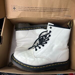 Dr. Martens White Winter Boots